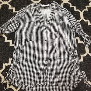 Plaid button down shirt